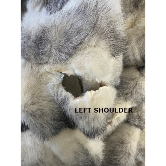 Vtg 60s 70s Damaged Cross Mink Fox Collar Hem Fur Coat S - Picture 12 of 15